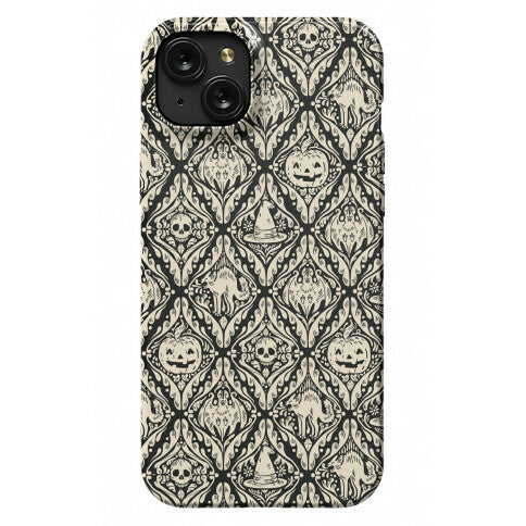 Spooky Vintage Halloween Pattern Phone Case